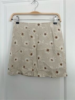Vintage Y2K Express Floral Brown Cream Daisy Skirt
